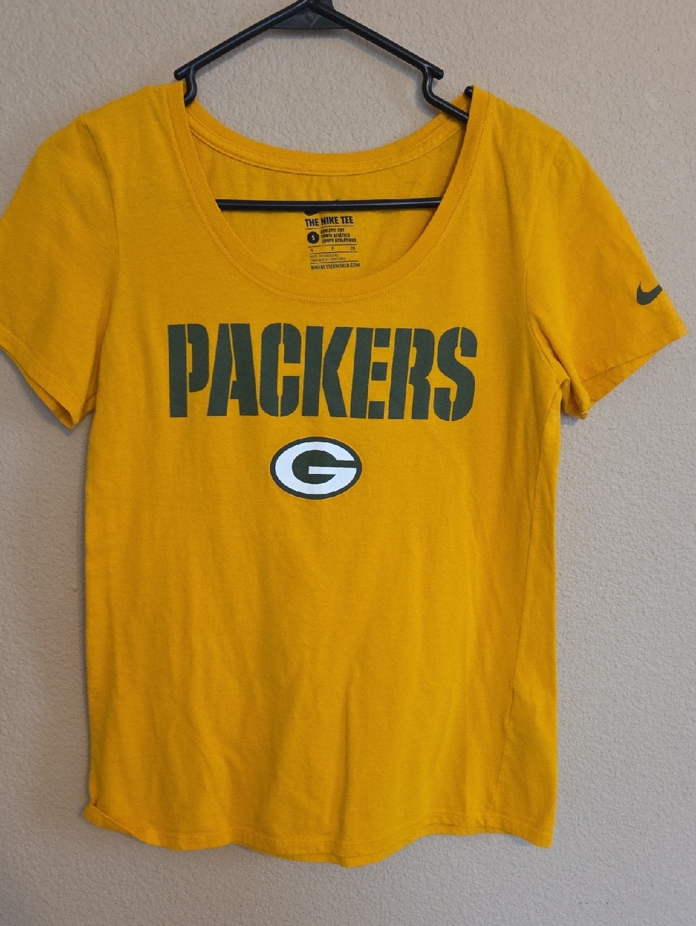 Nike Yellow Green Packers Graphic Tee